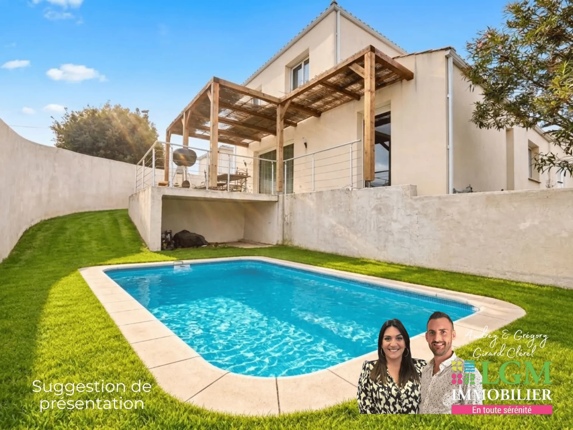 Villa à Fabrègues - Maison avec vie en rez de chaussée de 134m², garage, proche des commerces, un luxe au quotidien ! - Girard-Clérel Immobilier