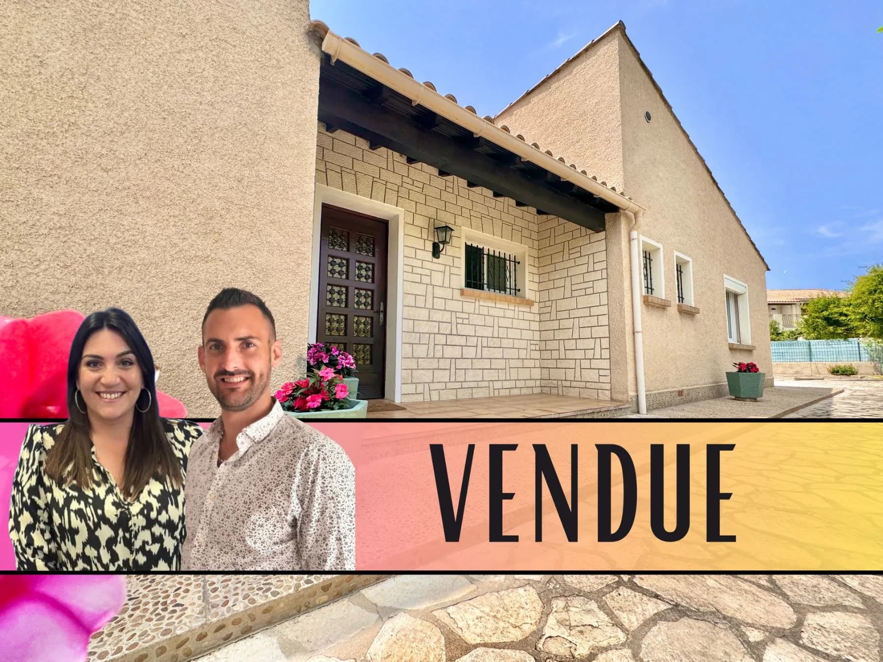 Maison à SAINT-JEAN-DE-VEDAS - Maison familiale de 119m², 493m² de terrain piscinable, 3 chambres confortables, garage, proche du centre - Girard-Clérel Immobilier