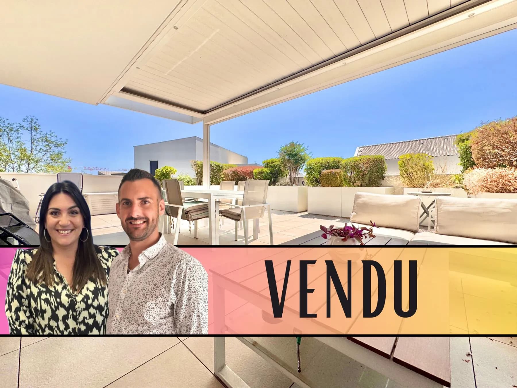 Appartement à SAINT-JEAN-DE-VEDAS - Appartement T3 récent, toit-terrasse de 67 m², piscine, place de parking, proche des commodités - Girard-Clérel Immobilier