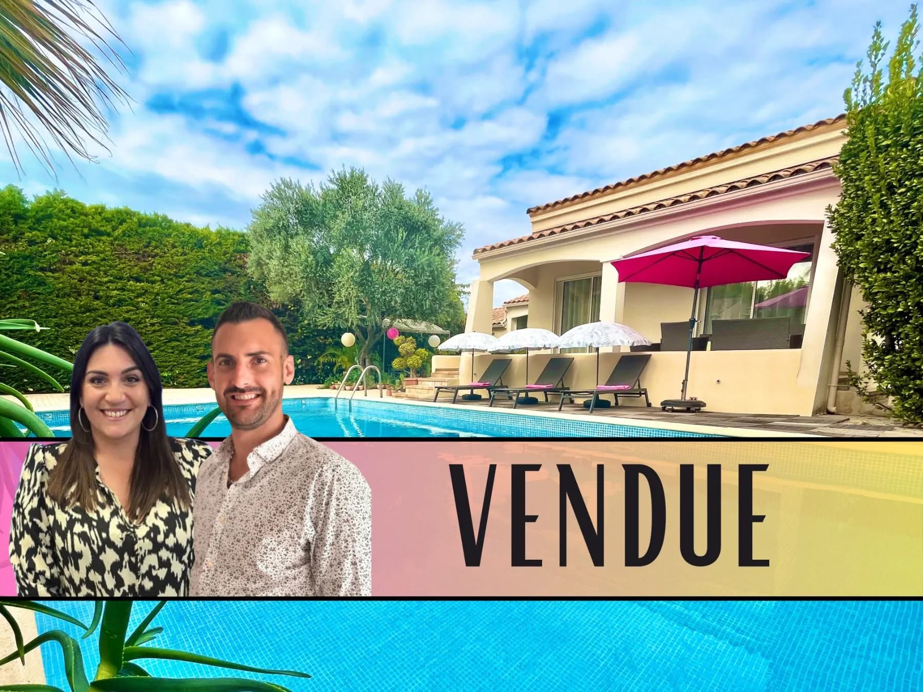 Maison à SAINT JEAN DE VEDAS - Maison de plan-pied-4 chambres, piscine - Girard-Clérel Immobilier