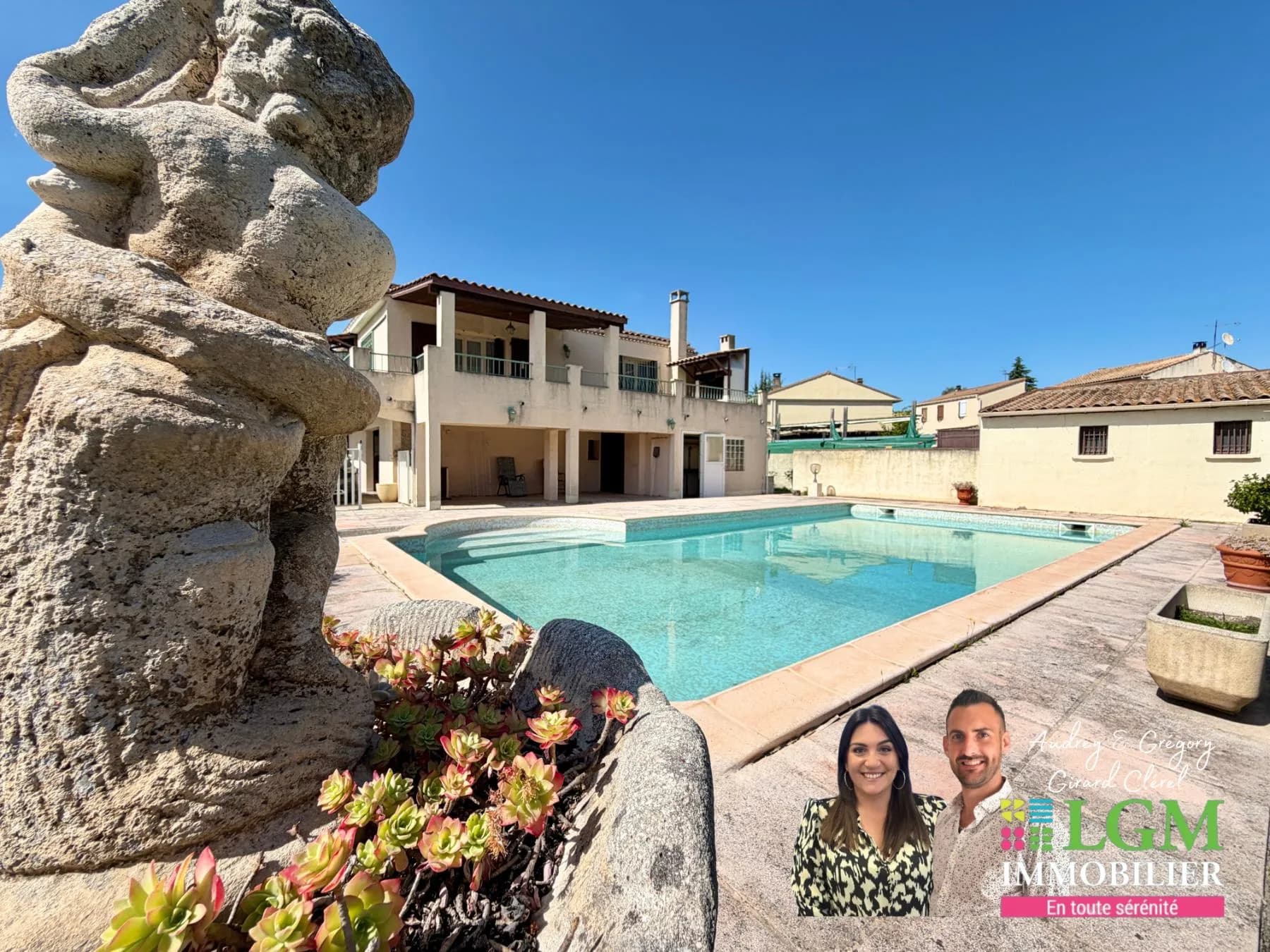 Centre Saint-Jean-de-Védas – Maison 175 m² + T2 indépendant + piscine + immense garage