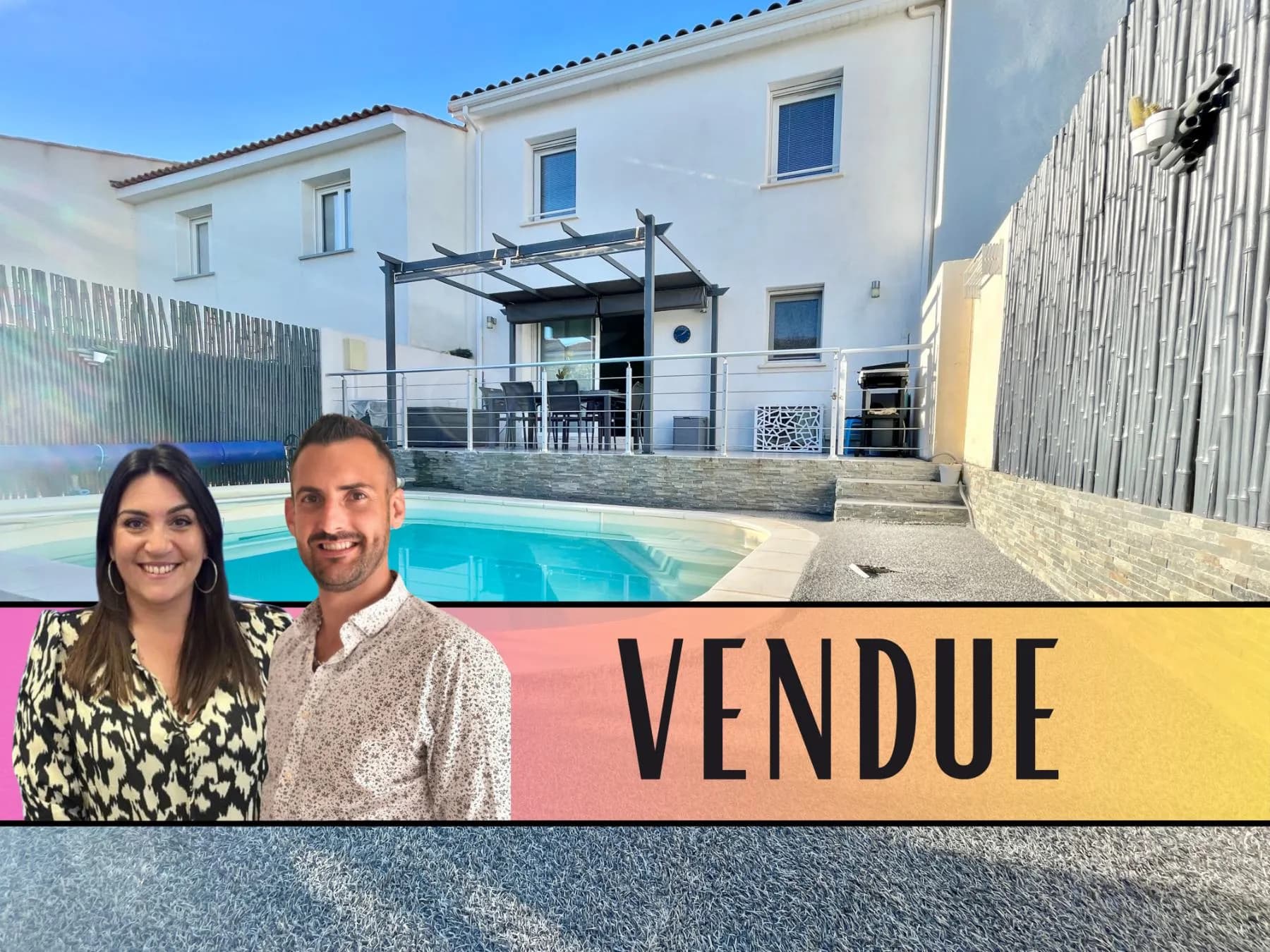 Maison à COURNONTERRAL - Maison récente, 3 chambres, garage, piscine - Girard-Clérel Immobilier