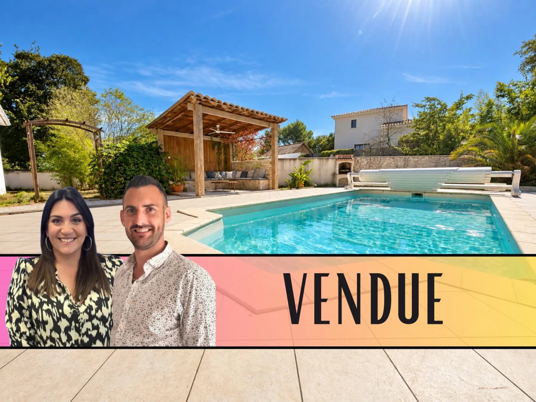 Maison à BOISSERON - Maison récente de plain-pied 110 m² – 3 chambres – Piscine – Aucun travaux – Au calme - 644m2 de terrain - Girard-Clérel Immobilier