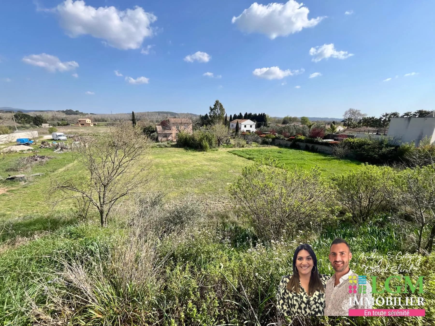 Terrain constructible de 2230 m² à Paulhan - Projet validé 4 lots